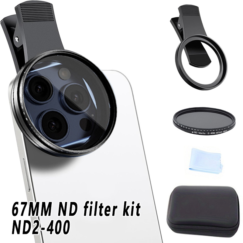 Lens Camera Clip - 67mm Clip-on ND2-400 Phone Camera Lens