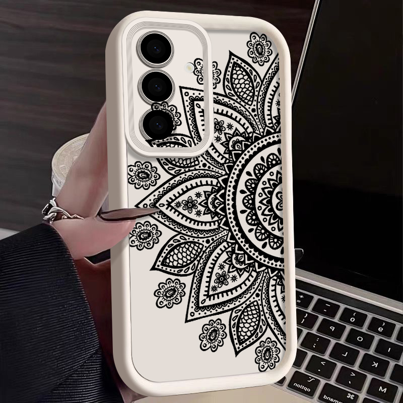 Retro Flower Totem Pattern Cas - Samsung Galaxy A55 评论和价格