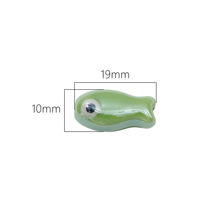 10Pcs Vintage Fish Ceramic Bea - Phone Accessories Jewelry 评论和价格