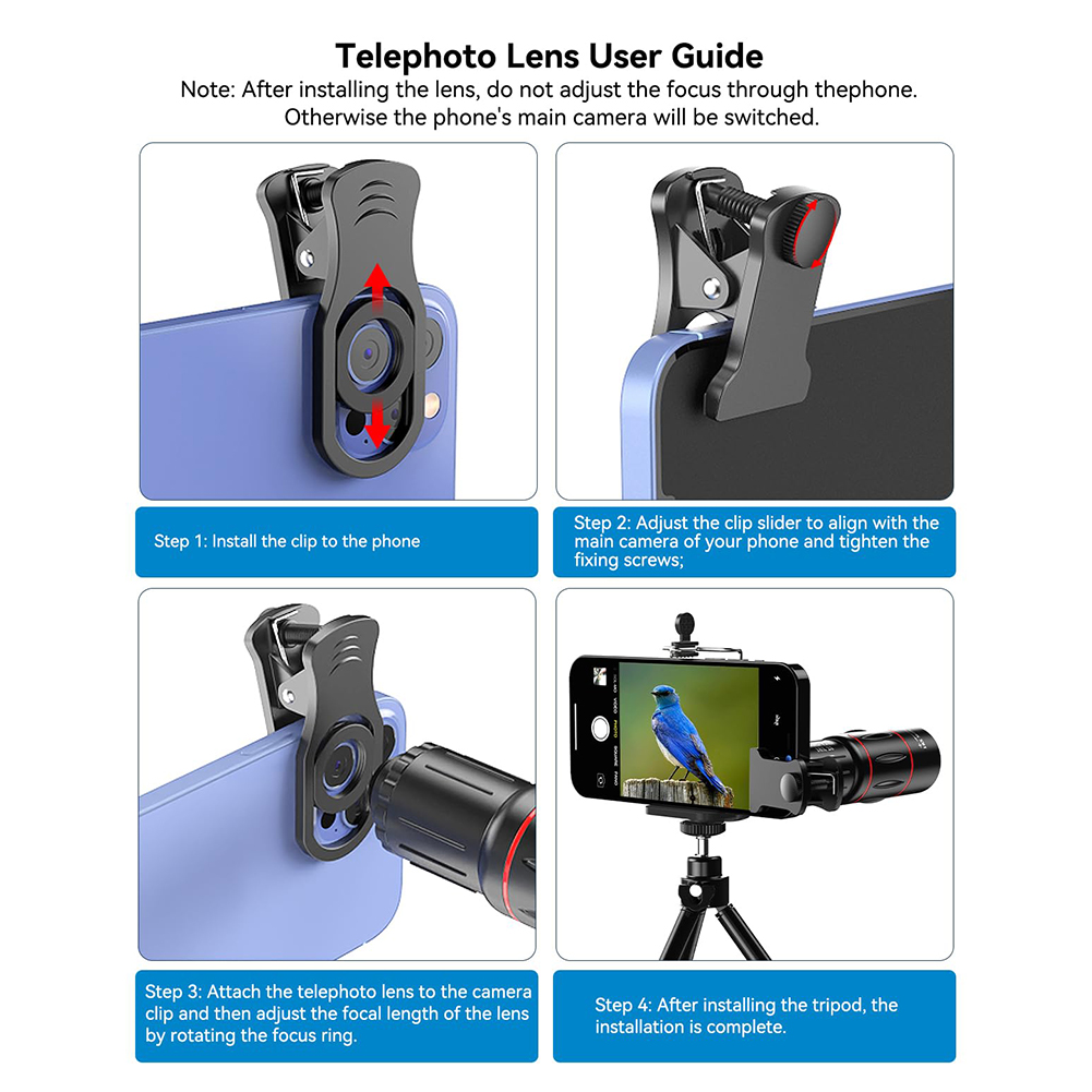 18/36/64X Mobile Phone Camera  - Lens Camera Clip 评论和价格