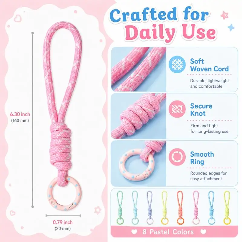 Hand Woven Keychain For Mobile - Phone Accessories Jewelry 评论和价格