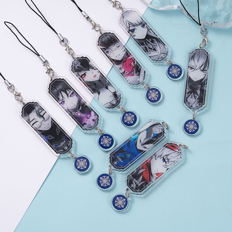 8pcs Anime Keychain Genshin Im - Phone Accessories Jewelry 评论和价格