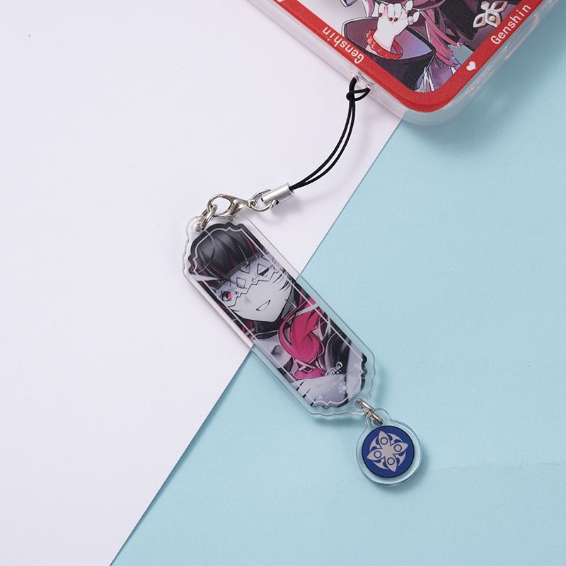 8pcs Anime Keychain Genshin Im - Phone Accessories Jewelry 评论和价格