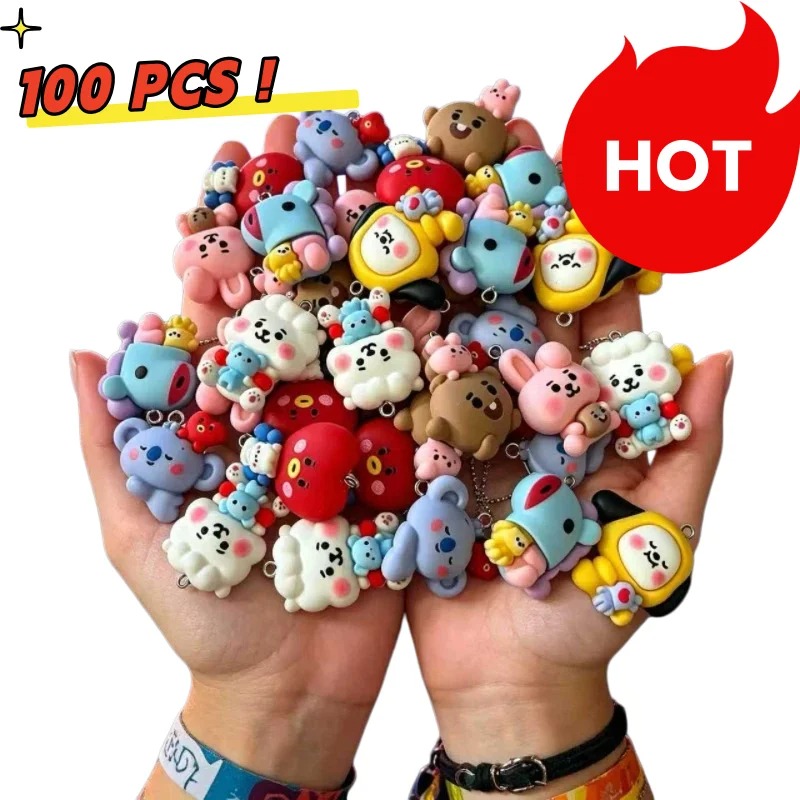 7pcs BT21 Resin Cartoon Charm  - Phone Accessories Jewelry 评论和价格