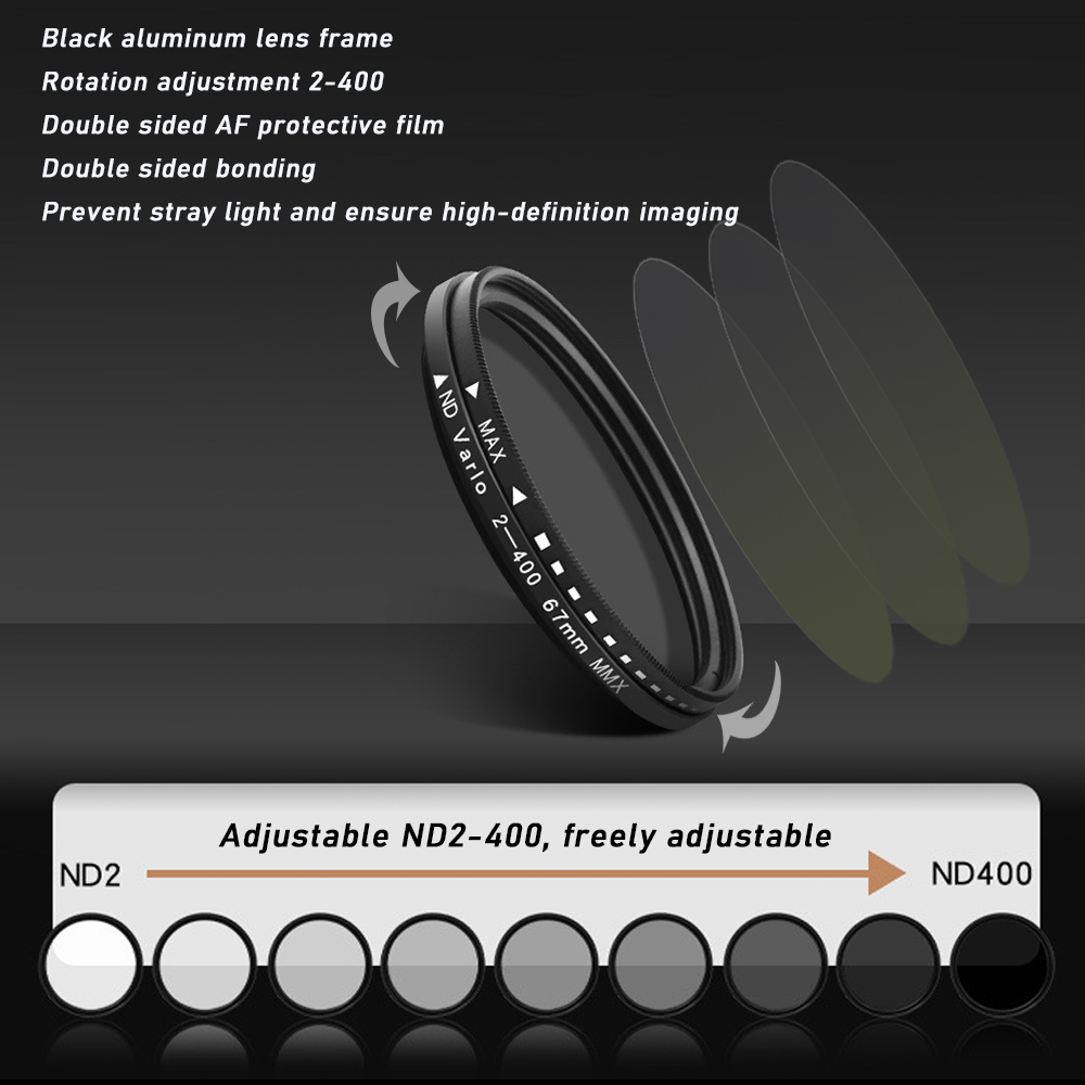 67mm Clip-on ND2-400 Phone Cam - Lens Camera Clip 评论和价格