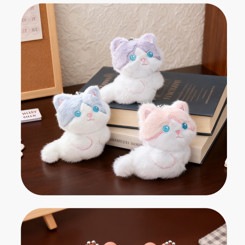 Cute Calico Cat Plush Keychai - Phone Accessories In China 评论和价格