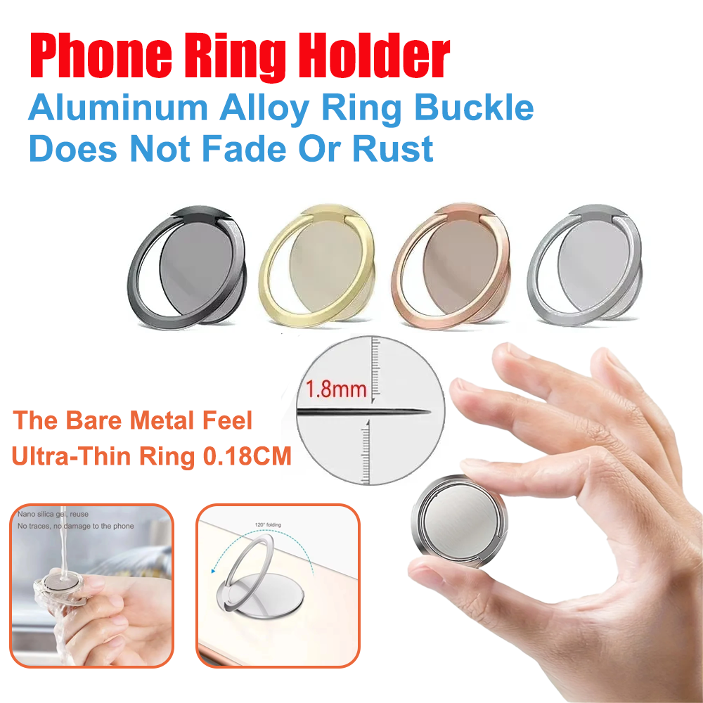 Ultra Thin Metal Ring Holder S - Phone Accessories Holder Car 评论和价格