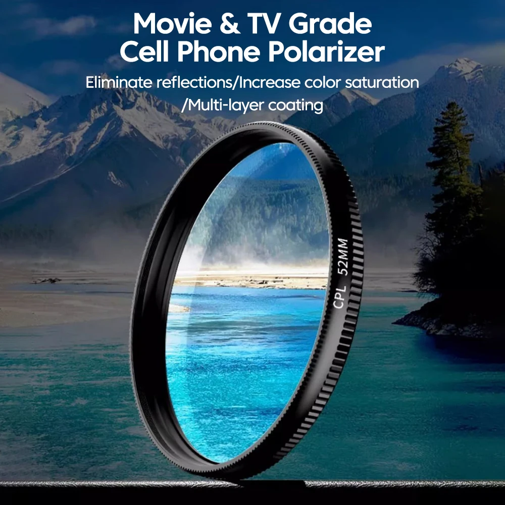 New 52mm CPL Mobile Phone Lens - Phone Accessories And Gadgets 评论和价格