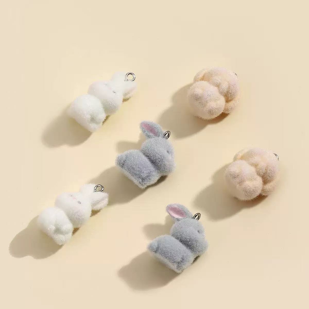 10pcs Flocking Little Rabbit R - Phone Accessories Jewelry 评论和价格
