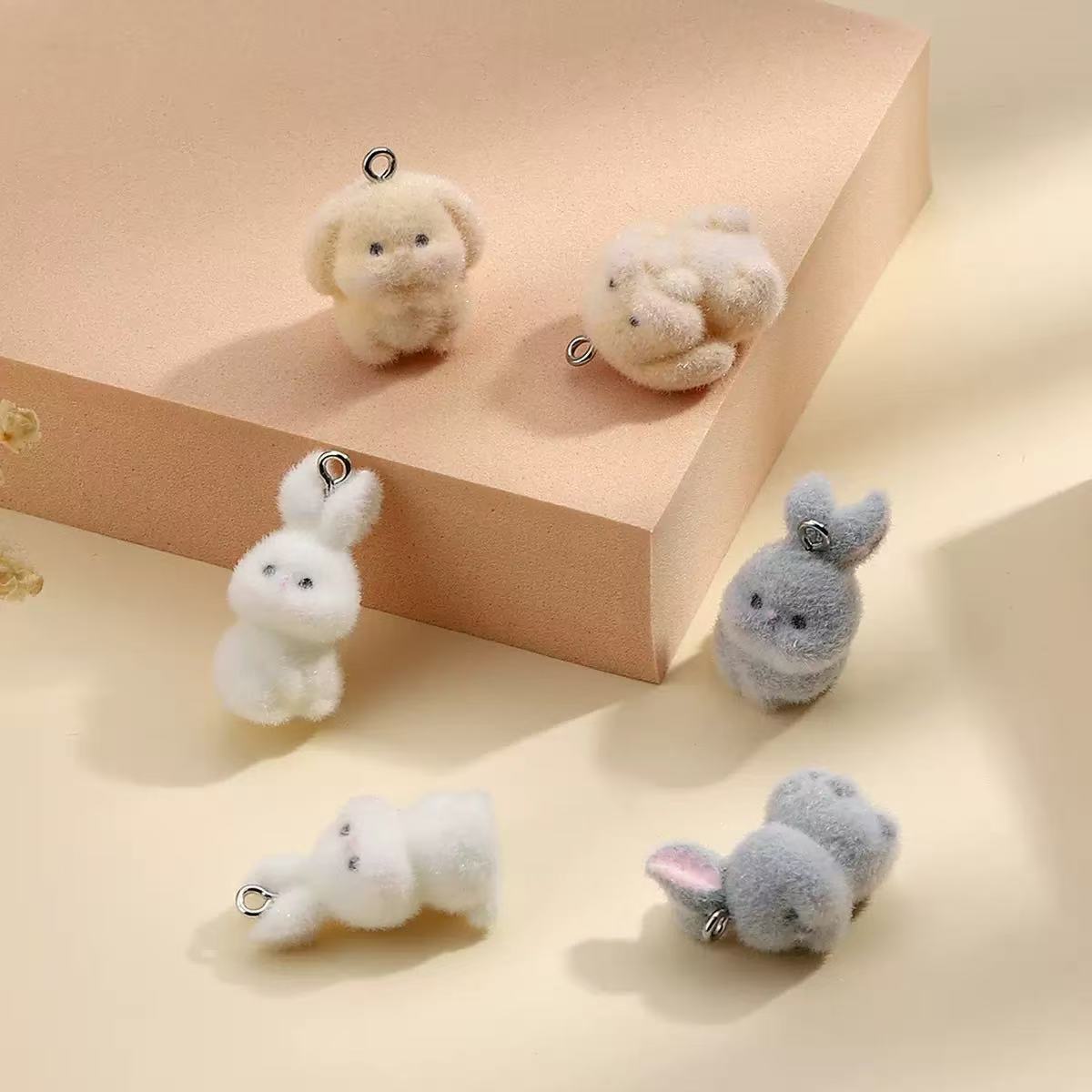 10pcs Flocking Little Rabbit R - Phone Accessories Jewelry 评论和价格