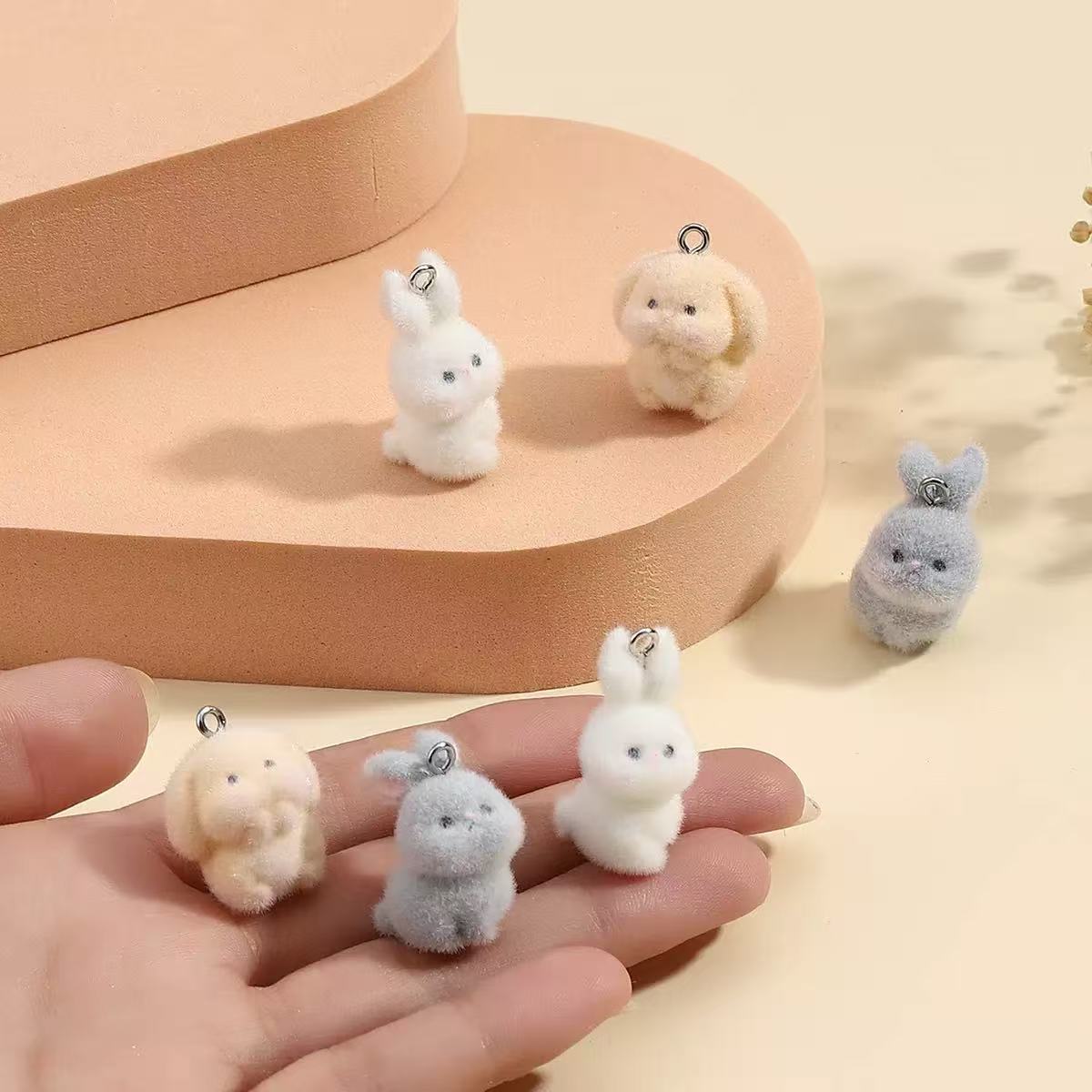 10pcs Flocking Little Rabbit R - Phone Accessories Jewelry 评论和价格